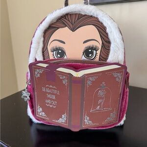 Loungefly Disney Beauty and the Beast Belle Winter Wear Storybook Mini backpack
